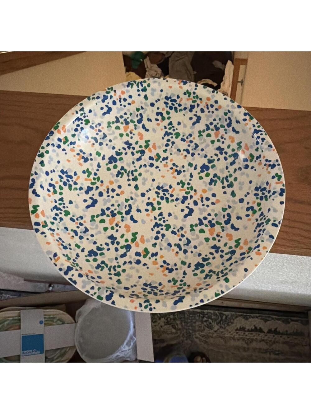 Set of 6 Room Essentials 36oz Plastic Terrazzo Pattern Cereal Dinner Bowl Ivory